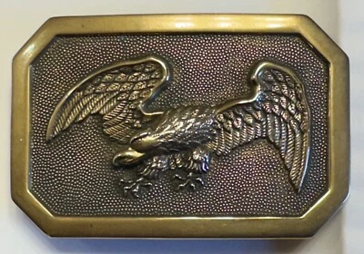 Hebilla de cinturón de latón Baron Bald Eagle de colección - Taiwán - patriótico estadounidense Foto 1 de 4