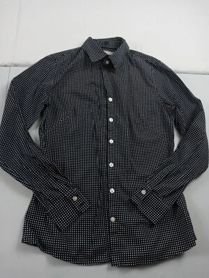 Blusa Banana Republic Mujer Talla 6 Negra Lunares Ajustada Ropa de Oficina Clásica Foto 1 de 4