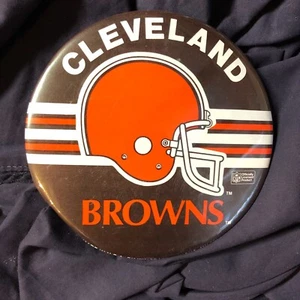 Cleveland Browns NFL Fan Button 6” Diameter - Picture 1 of 3