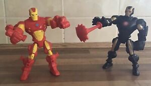 IRON MAN x2 Classic & Black Armour MARVEL SUPER HERO MASHERS MAKE YOUR CHARACTER