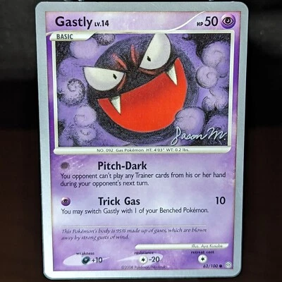 Gastly 62/100 LP/NM 2009 World Championships Stormfront Promo WC DP Pokemon Card - Image 1 of 2