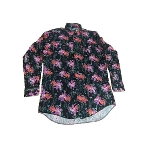 Camisa De Colección Wrangler Corte Vaquero Western Estampado de Caballo 17-1/2x36 - Hecha en EE. UU. - Imagen 1 de 6