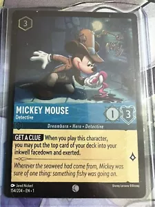 Mickey Mouse Detective - Common 154/204 - Lorcana - FOIL. - Picture 1 of 2