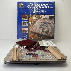 Vintage Scrabble Deluxe Edition 1982 Rotating Turntable Board Game Wooden Tiles - Picture 1 of 8
