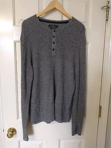 Marc Anthony Pullover Herren Luxus Mischung Slim Fit Gr. L Pulli Schwarz/Grau - Bild 1 von 5
