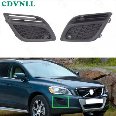 For Volvo XC60 2011-2013 Front Bumper Fog Light Cover Grille Bezel Trim 1 Pair Foto 1 de 4