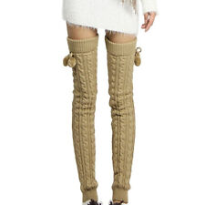Women's Winter Crochet Knitted Stocking Footless Leg Warmers Thigh High Socks 69