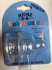 4 x Heinz Baby Basic Medium Flow Teats 3 - 6 Montha