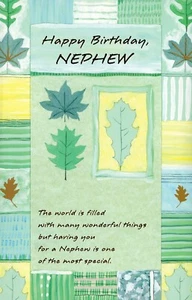 Tarjeta de sobrino feliz cumpleaños reflexiva, Green Leaves Love de Premium Greetings +✉ - Imagen 1 de 5