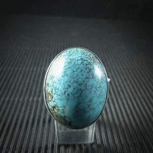 Ring Gr. 65, Silber 925 mit einem Türkis Cabochon aus Tibet - Picture 1 of 3