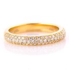 3 Row Micro pave Ring Simulated Diamond Eternity Ring Wedding Gift Ring For Her