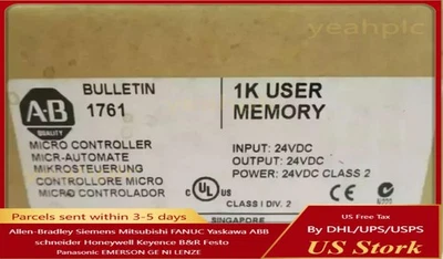 New  Sealed AB 1761-L16BBB MicroLogix 1000 16 Point Controller US Free Tax - Image 1 of 4