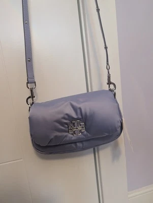 Tory Burch Nylon Puffy Convertible Crossbody Iconic Mini Bag in Pale Iris New - Image 1 of 4