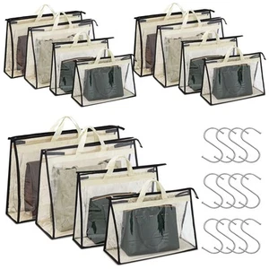 12 Packs Dust Bags for Handbags, Clear Handbag Storage, Purse Storage Organiz... - Picture 1 of 9