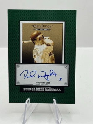 Autógrafos David Wright Auto 2005 Upper Deck Origins "Old Judge" Mets de Nueva York Foto 1 de 2