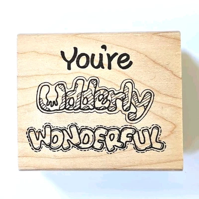 Sello de goma de Darcie J054 vaca diciendo humor de granja divertido H222 UDDERLY WONDERLY WONDERLY Foto 1 de 4