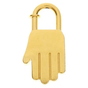 HERMES ANNEE DE LA MAIN 2002 Cadena Motif Charm Gold GP - Picture 1 of 6