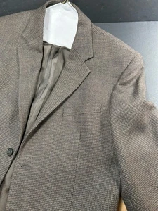 Pronto Uomo 42R Brown Woven Wool 2Btn Blazer Sport Coat Jacket - Picture 1 of 7