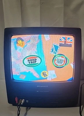 Sylvania 13 英寸 CRT 电视 VHS 组合 SRC2213 复古游戏 * 测试录像机无法正常工作 — 第 1/4 张图片