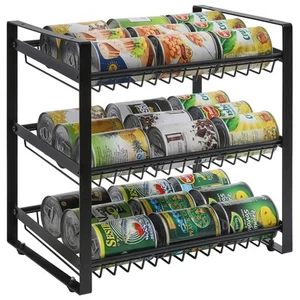 3-Tier Can Rack Organizer, Multifunctional Can Storage Dispenser, Holds Up to... - Picture 1 of 9