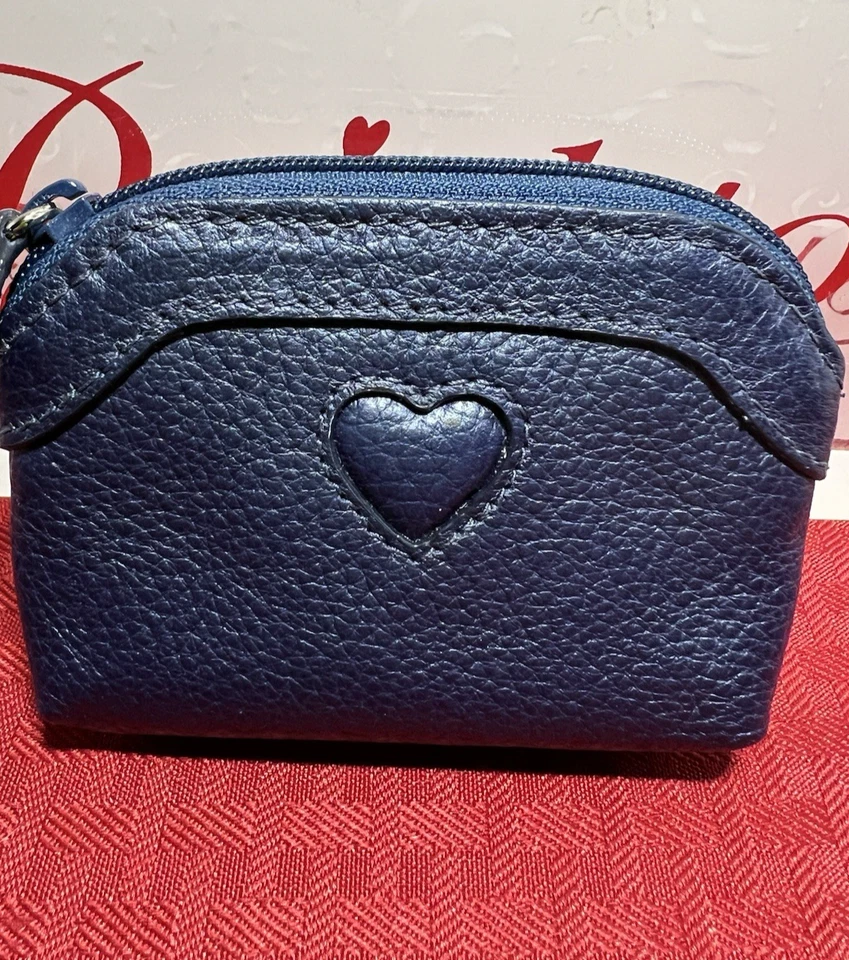 MONEDERO BRIGHTON*CUERO METÁLICO AZUL MARINO*NUEVO SIN ETIQUETAS Foto 1 de 1