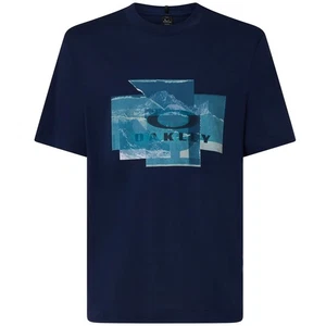 Oakley Mountain Camo Tee Camiseta Para Hombre De Manga Corta Color Azul Oscuro - Imagen 1 de 2