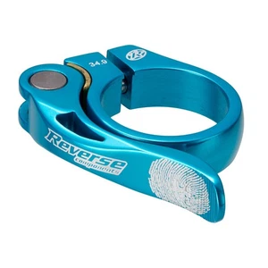 Reverse Long Life Q/R Seatpost Clamp, Light Blue 34.9mm - Picture 1 of 1