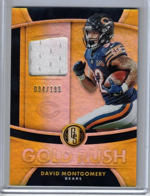 2020 Gold Standard David Montgomery Gold Rush #d/199 Patch - Image 1 of 2