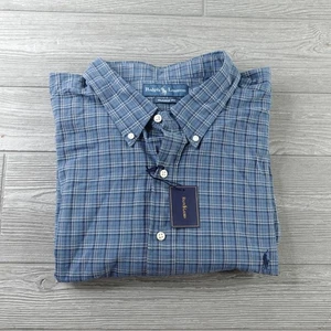 NEW Ralph Lauren Check Shirt Mens Size 3XB Big Blue Long Sleeve Button Down NWT - Picture 1 of 12