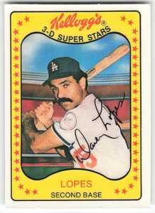 1981 Kellogg's 3-D Super Stars #29 Davey Lopes BASEBALL Los Angeles Dodgers - Picture 1 of 2