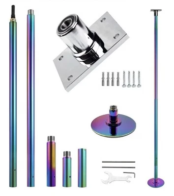 高度可调节永久舞杆带固定板增强安全性 — 第 1/4 张图片