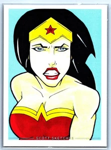 Wonder Woman Marker Sketch Card Scott Sketches Trading Card Print Fan Art - Picture 1 of 3