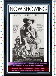 Quigley 1990 Western Tom Selleck Vintage Aust Cinema Press Sheet Free Post - Picture 1 of 2