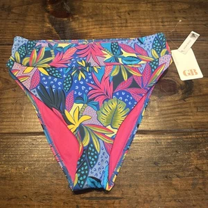 GB Gianni Bini Woman’s High Waist Bikini Bottom Size XL Floral Pattern - Picture 1 of 5