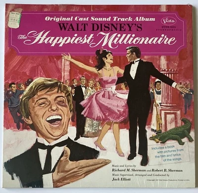 HAPPIEST MILLIONAIRE~Sherman Bros. *SEALED* Orig 1967 Soundtrack DISNEY BOOK LP - Image 1 of 4