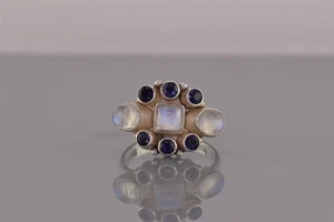 Nicky Butler Sterlingsilber Mondstein Tansanit Clustered Bandring 925 Gr: 8 - Bild 1 von 8