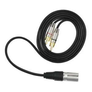 RCA Male Plug to XLR 3 Pin Male Speaker Cable Connector Adapter Cord 3M - Picture 1 of 9