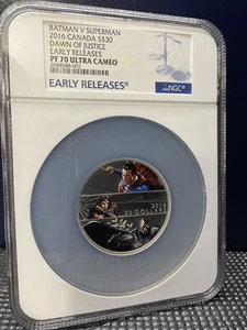 2016 Canada S$30 DC Comics Batman V Superman Dawn Of Justice NGC Pf70 ER - Picture 1 of 9