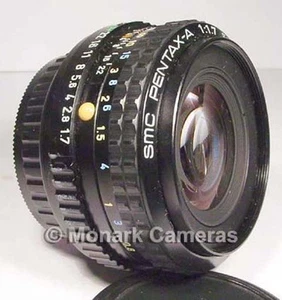 Pentax A 50 mm f1,7 PKA Standard Prime Objektiv PK SMC-A digital OK. Andere aufgeführt. - Bild 1 von 3