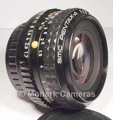 Pentax A 50mm f1.7 PKA Standard Prime Lens PK SMC-A Digital OK. Others Listed. - Image 1 of 3