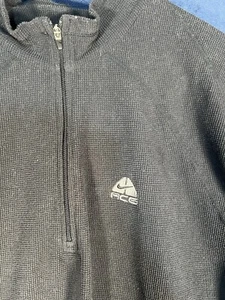 Vintage Nike ACG Fleece Pullover Herren XL schwarz 1/2 Zip Mock Neck Athleisure - Bild 1 von 9