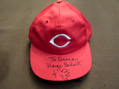 MARGE SCHOTT CINCINNATI REDS OWNER SIGNED AUTO VINTAGE REDS CAP JSA BEAUTY - Image 1 of 4