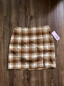 tan plaid skirt - Picture 1 of 2