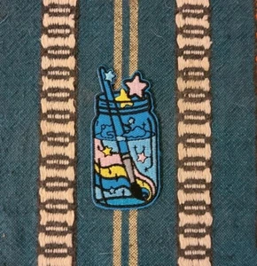 Painting Fabric Patch Brand New Mint Condition Iron On 7cm X 3.5cm Approx. - Picture 1 of 2