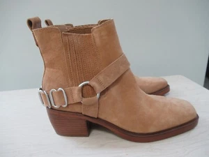 Sam Edelman Womens Bellamie Suede Ankle Boots Camel Brown Size 7 - Picture 1 of 11