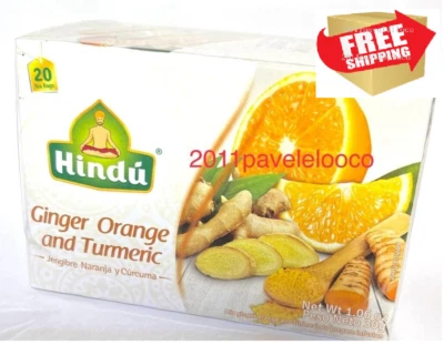 Индуистский имбирь апельсин и куркума (Jengibre Naranja y Curcuma) 20 чайных пакетиков - Изображение 1 из 3