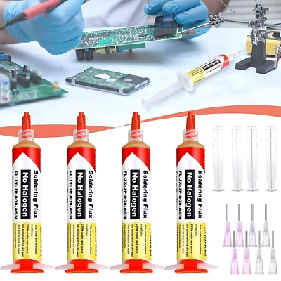 Dispensador neumático herramienta de soldadura de pasta fundente sin limpieza 4 piezas 10 ml 8341 Foto 1 de 4