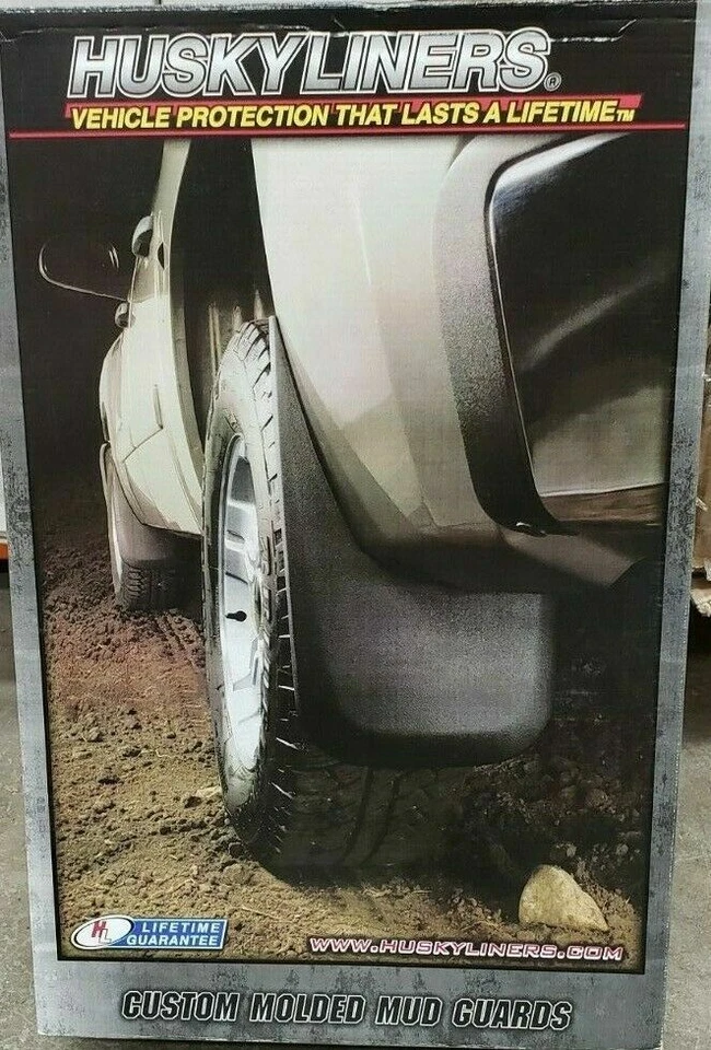 57591 HUSKY LINERS MUD GUARDS FOR 2004-2014 FORD/LINCOLN 2 PC REAR BLACK Foto 1 de 4