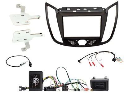 Double Din Stereo Fitting Kit + Steering Controls to fit Ford Kuga 2013- - Image 1 of 4