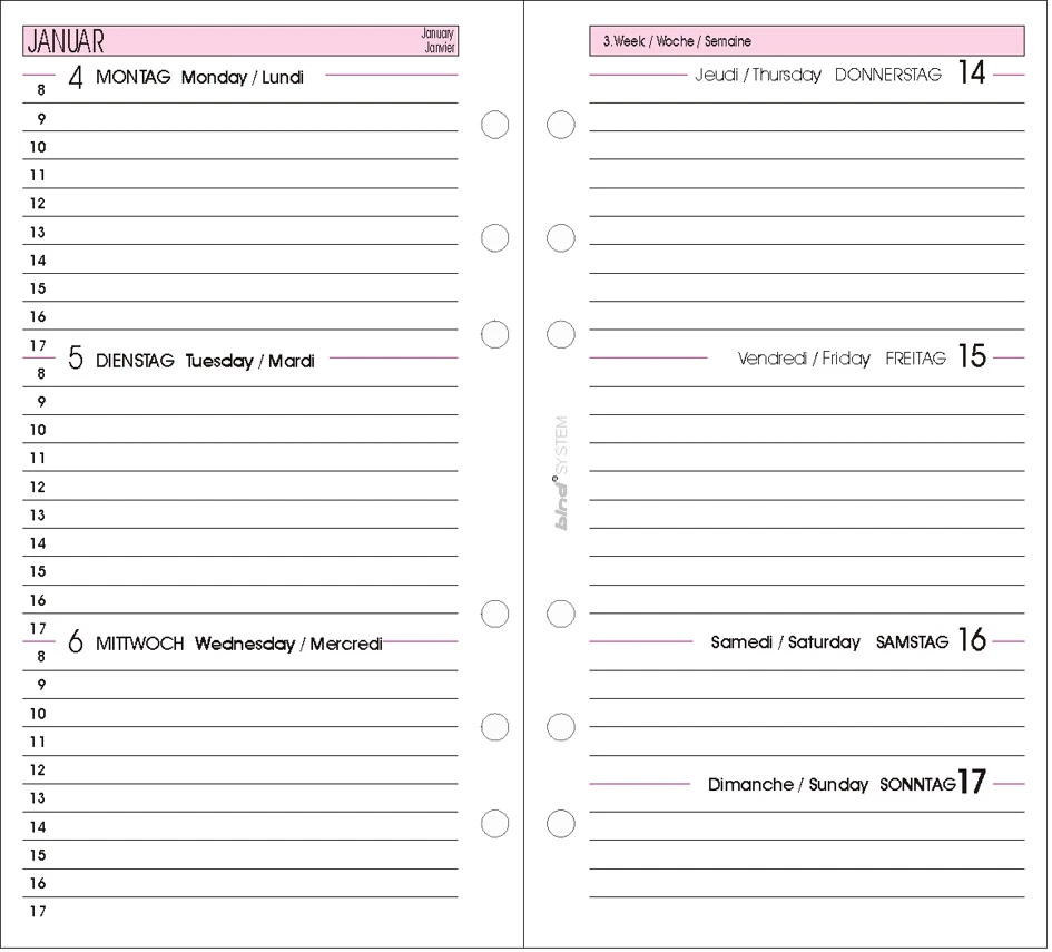 bind Ersatzkalender 2026 für Terminplaner A6 Modell 10603 Wochenkalender - Bild 1 von 1